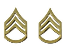 US Army Military clothing Uniform Ssgt Staff Sergeant Metall Rank Insignia