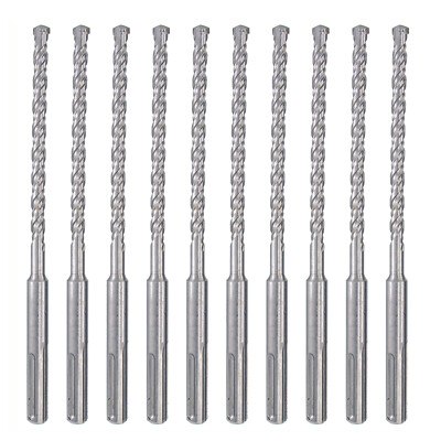 1/4''x6'' SDS-Plus Rotary Hammer Drill Bit Carbide Drill Stone Concrete Stone-10Pc