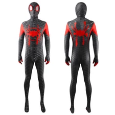 Miles Morales Spiderman Cosplay 3D Costume Spider-man Jumpsuit Halloween Adult