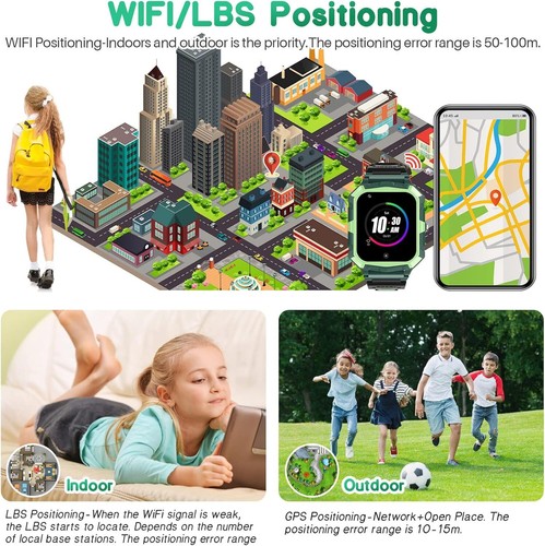 4G Kinder Smartwatch mit Telefonfunktion GPS SOS Videoanruf Kamera Armbanduhr - Zdjęcie 13 z 48