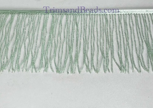 5 Yard Schraube - 6" MINTGRÜN Perlen Glas KUGEL Perle Fransen Lampe Kostüm Borte - Bild 2 von 2