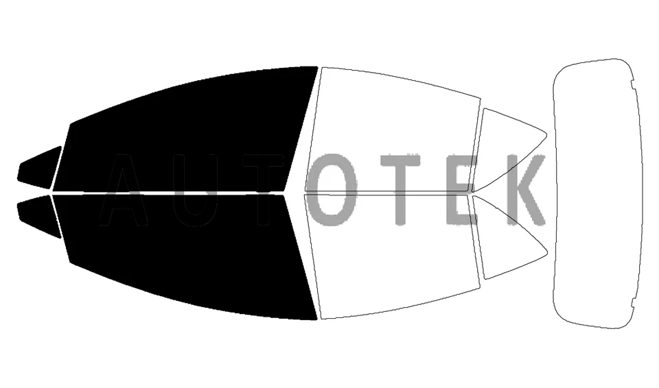 Película precortada ventanas delanteras de dos puertas cualquier tono % para Toyota Prius C 2012-2019 Foto 2 de 4