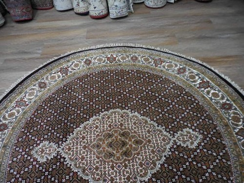 Bohemian Turkish Rug, Turkish Fish Design ,Hand Made Turkish Round Rug 6x6 Ft - Picture 10 of 18