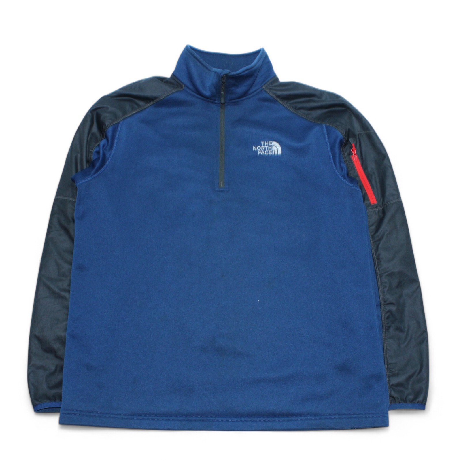 The North Face Glacier Delta 1/4 Zip Jacket Softshell Panels Mens Large Blue