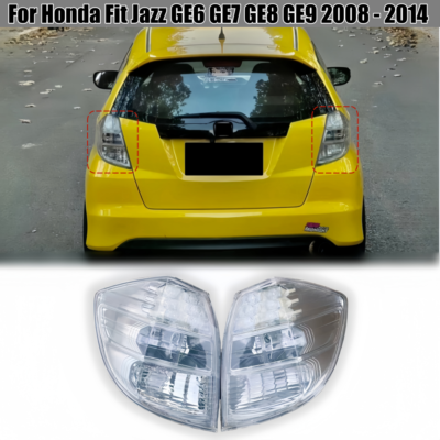 Crystal Clear Lens LED Tail lights for Honda Fit Jazz GE6 GE7 GE8