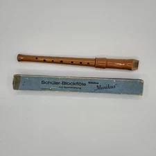 Schuler-Blockflote Goldon Musikus Flute Recorder Wooden Vintage German