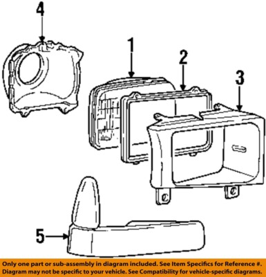 FORD OEM 84-26 Aerostar Front Lamps Headlamp Components-Mount Ring E99Z13119A