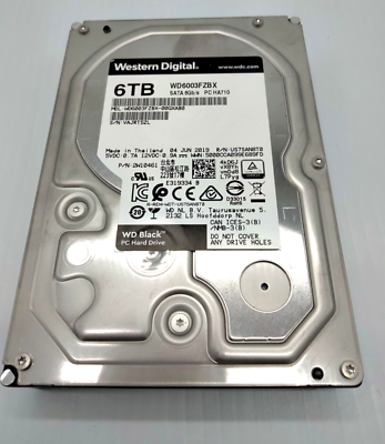 Western Digital Black WD6003FZBX-00GXAB0 6TB 7200 RPM Hard Drive
