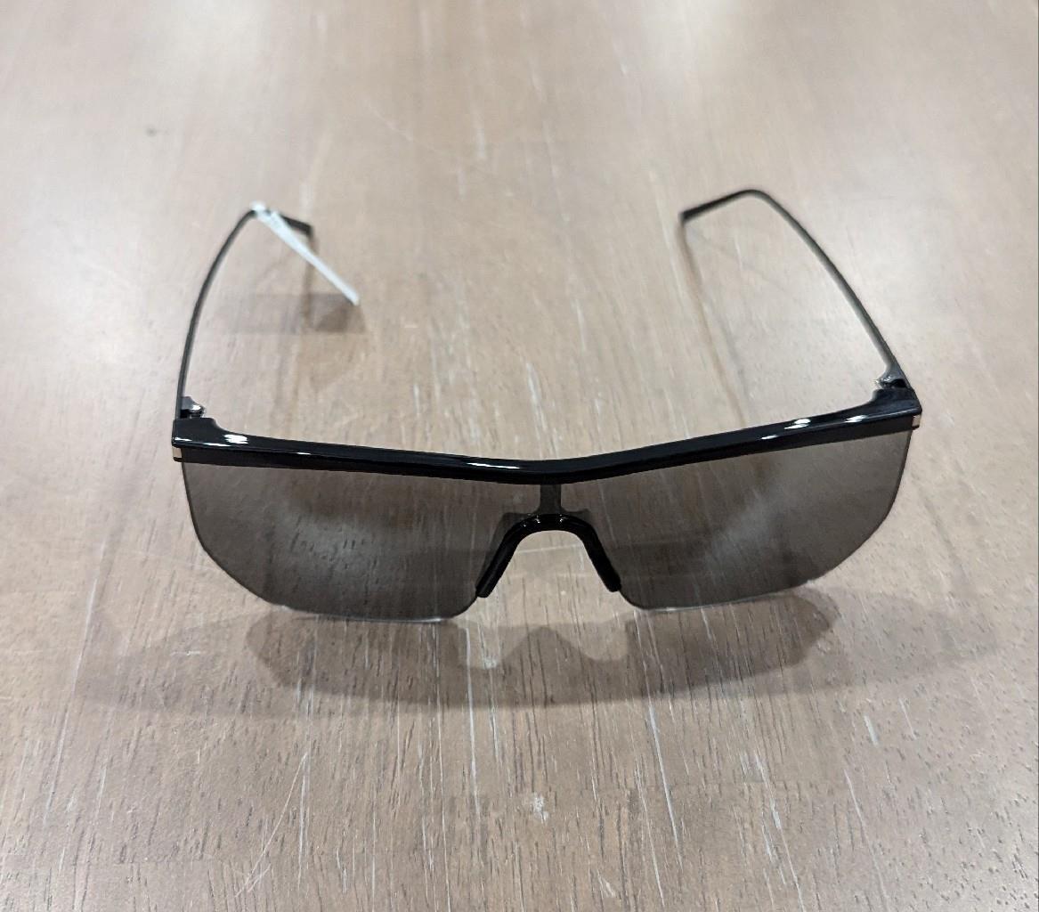 Occhiali da sole uomo SAINT LAURENT 99mm avvolgenti autentici $530 neri