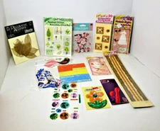 Scrapbook Stickers Crafts Cardmaking 11 Sheets Jolee's Dimensional Borders Shiny