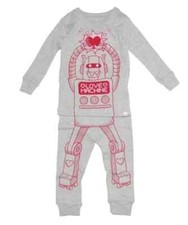 GAP Baby Boys 2 Pc. Long Sleeve Pajama Set Love Machine 6-12 Months