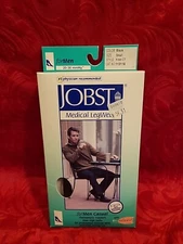JOBST Mens Casual 20-30mmHg Socks Knee Hi CT Small Black New In Box