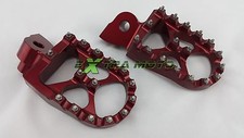 Pedane maggiorate ergal CNC alluminio YAMAHA WR400F WR426F WRF WR 400 426 ROSSO