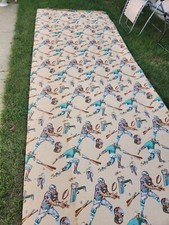 UPHOLSTERY FABRIC KNIGHTSBRIDGE BASEBALL FOOTBALL Fabric 54 wide see photos