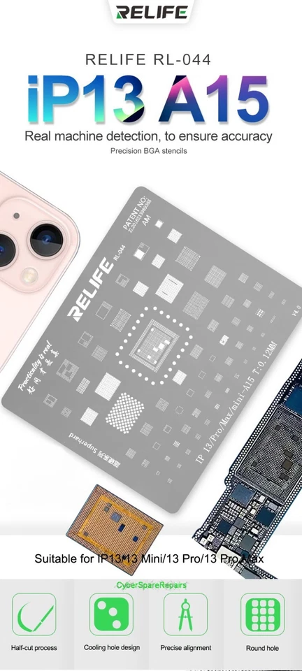 iPhone PCB Reballing Stencils BGA LCD ReWork Middle Layer Repair 8-15 Series UK - Image 4 of 4