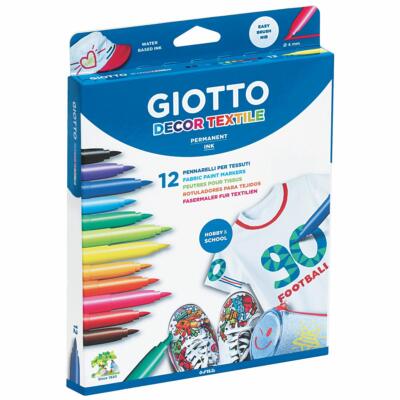 GIOTTO Textilmarker T-Shirt Painter 3-4mm, 12 Stück