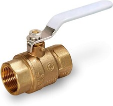 Premium Brass Full Port Ball Valve, 1" in FIP x 1" in FIP Connection 600 WOG USA