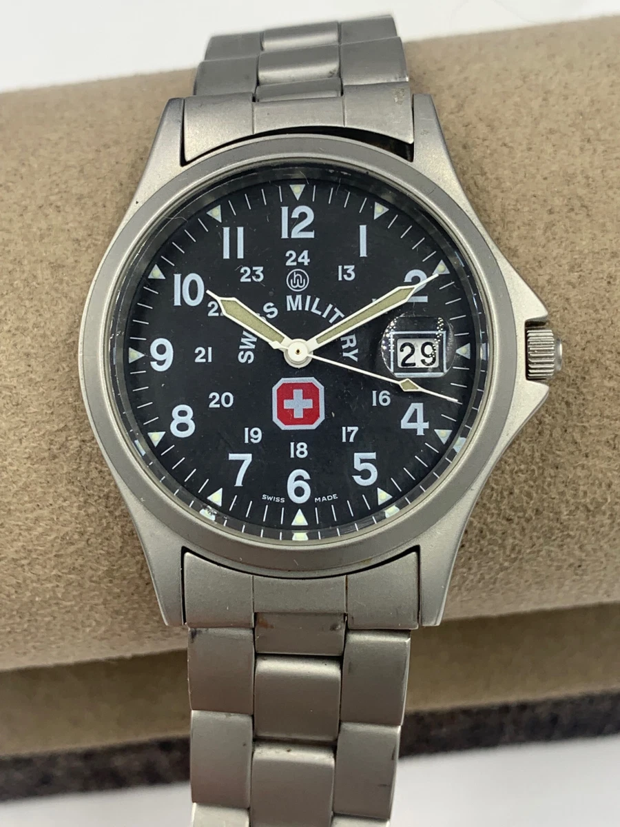 Swiss military Watch 5304 6 413 Quartz 35mm Date Stainless Steel