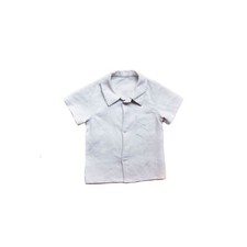 white dead stock linen KIDS(1-2years) short sleeve shirts MOMOZONO original