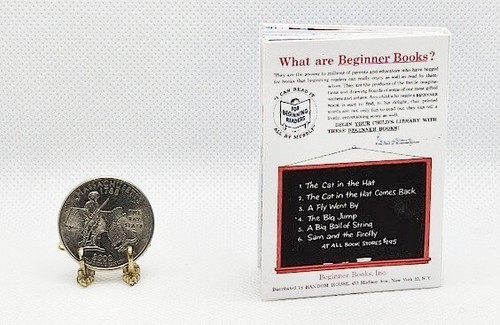 1:4 SCALE MINIATURE BOOK CAT IN HAT COMES BACK 1958 DR. SEUSS FOR MSD DOLLS - Picture 3 of 10