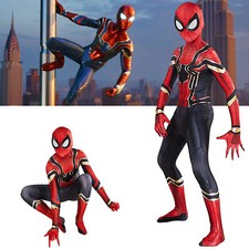 Avengers Iron Spiderman Cosplay Costume Adult Man Boy Party Fancy Dress Jumpsuit