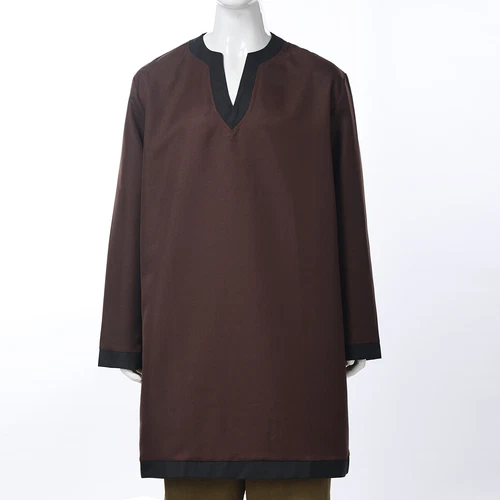 Medieval Knight Tunic For Men Viking Warrior Shirt Pirate LARP Halloween Tops - Picture 13 of 49