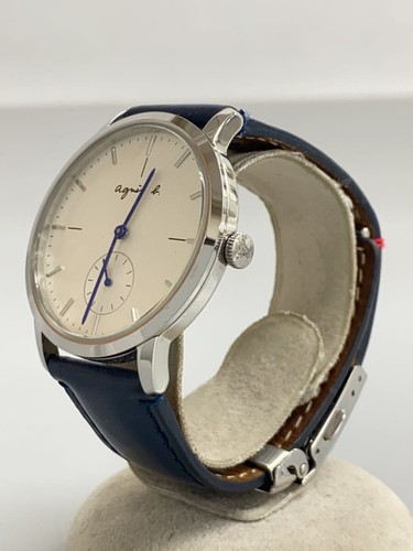 agnes b. Quartz Watch VD78-KHB0 Glass and Case Back Scratched 7365 - Picture 2 of 7