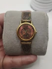 Vintage Seiko 1noo-od59 Red Floral Dial. Austrian Made Strap. New Battery.