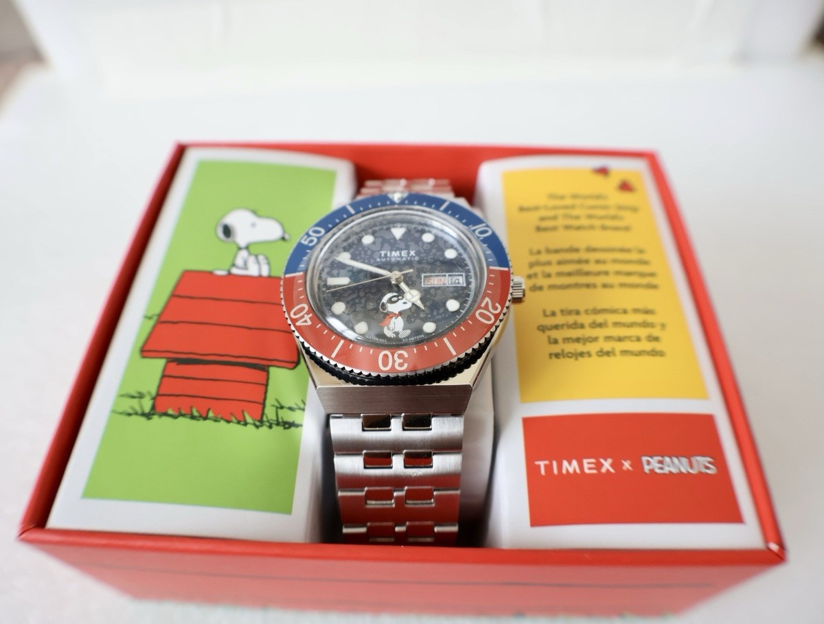 New Timex M79 Auto Peanuts Snoopy Masked Marvel Limited Watch