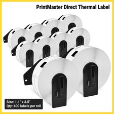Replacement DK1201 Labels 29mmx90mm Fits Brother QL Printer 400 Labels/Roll 