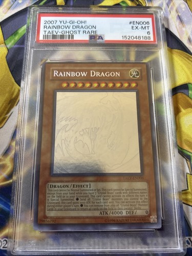 YUGIOH TAEV-EN006 RAINBOW DRAGON GHOST RARE HOLO FOIL PSA 6