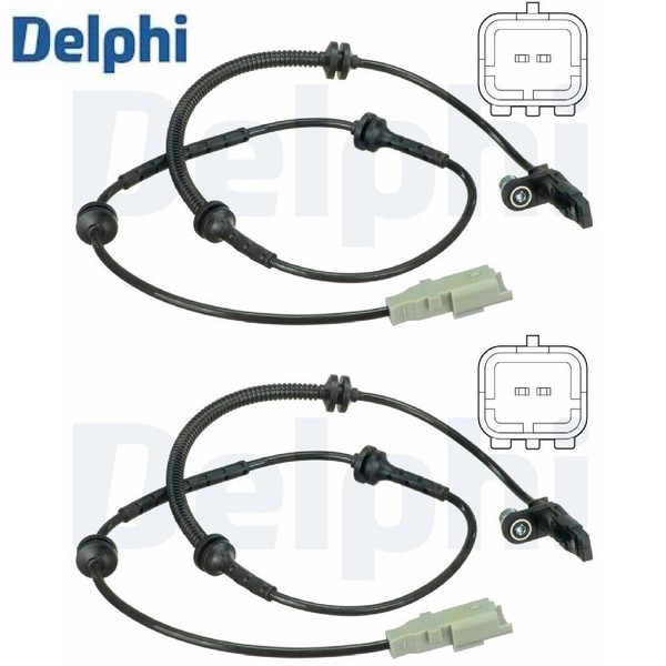 2X Sensor FüR Raddrehzahl Delphi SS20549 2 Sensor Raddrehzahl FüR Peugeot-image
