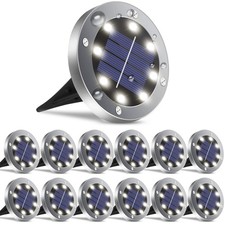 Oulonger 4.6inch Solar Lights Outdoor Waterproof12pack 12pack White