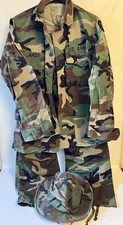Vintage 24th Infantry Woodland Camouflage Battle Field Dress U.S. Army Complete