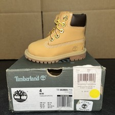 Toddler's Timberland 6 In. Premium Boot Wheat TB0A3NX5 Size 4 DAMGED BOX