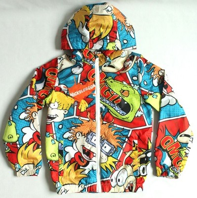 Nickelodeon Kids Size 7 Viacom 2022 Printed Graphic Light Jacket Windbreaker