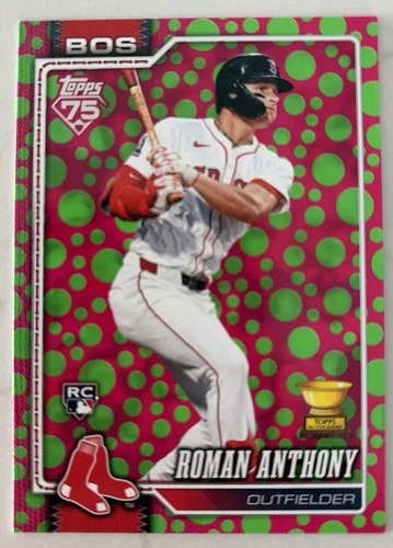 2026 Topps Series 1 Roman Anthony RC Green Pink Holiday Polka Dots Rookie SP