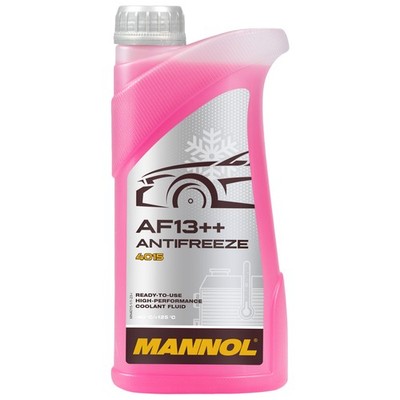 Kühlerfrostschutz MANNOL AF13++ Antifreeze 1 Liter Fertiggemisch -40°C rot