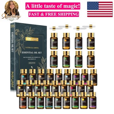 35x5ML Essential Oil Gift Set, Pure Essential Oils for Diffusers Massage, Fra...