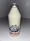 Vintage OLD SPICE Shulton After Shave Talcum Powder 3 OZ Milk Glass Bottle Full