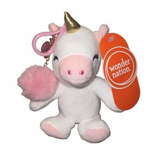 Wonder Nation Unicorn Plush Backpack Clip/ Keychain