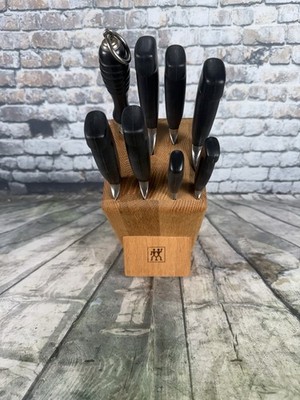 Zwilling J A Henckels Solingen Germany No Stain Friodur 8 Piece Knife Set &Block