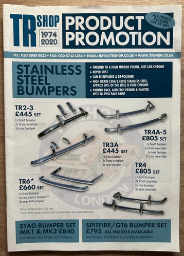 TR SHOP' '1974-20: Product Promotion' part catalogue, 2020
