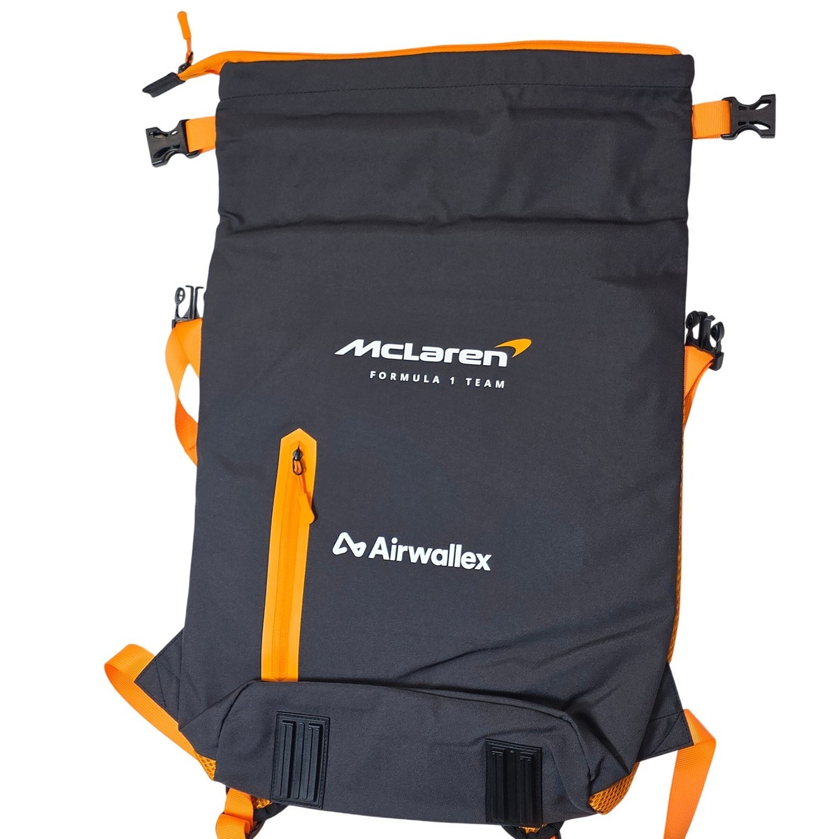 McLaren Formula 1 Team Airwallex Backpack Grey Orange Roll Top