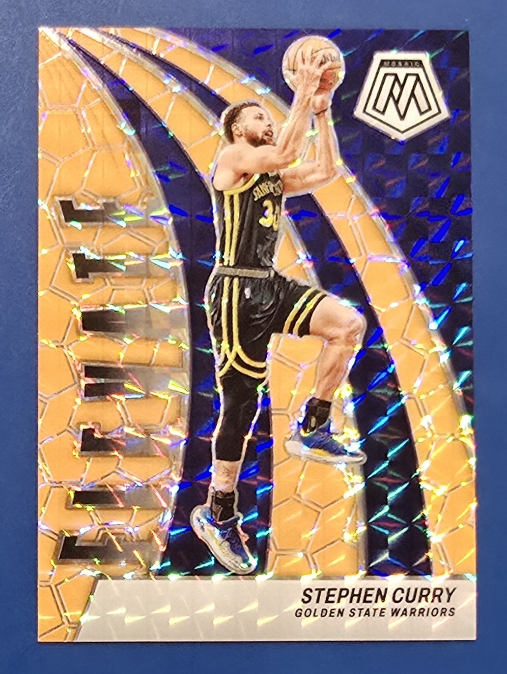 2023-24 Stephen Curry Panini Mosaic Orange Prizm Elevate #6 18/25 Golden State