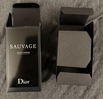 Christian Dior Sauvage Mens Eau de Parfum 100 ml 3.4 fl oz EMPTY BOX ONLY