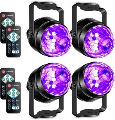 UV Black Light for Glow Party, Sound Activated Party Light with Remote, LED D...