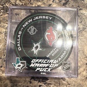 Dallas Stars vs New Jersey Devils Official Warm-Up Puck - March 2026