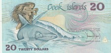 Cook Islands 1987 20 Dollars Uncirculated Banknote  Pick 5a