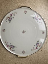 Edelstein Bavaria Porzellan Kuchenplatte 15475 mit Goldrand